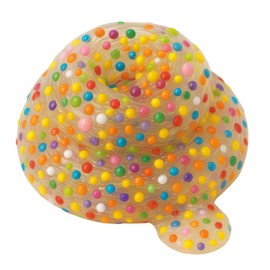 Lucky Putty's Rainbow Beads - 3.2oz Clear Slime Toy in Protective Tin - Stretch, Bounce, Pop, Tear, Sculpt - Stress-Reliever, Creativity Enhancer, Sensory Play for All Ages