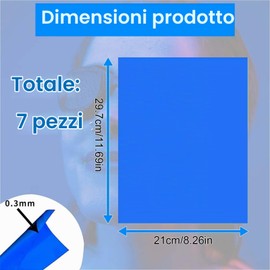 Pellicola blu filtrante 10 pezzi pellicola per lampade 30x30 cm pellicola resistente al calore 0.3 mm per fotografia decorazioni fai da te protezione occhi luci LED