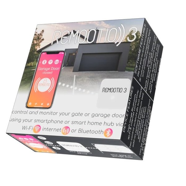 Remootio 3 Garage Door Opener | Smart Wi-Fi | Bluetooth | Electric Gate Opener | Smart Controller | Alexa | Apple Home Kit | Geo Fence Opening