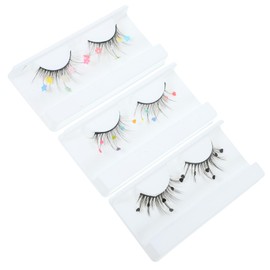BIUDECO Individual False Eyelashes Natural Look and Sequins 3 Pairs Set for Beginners and Professionals