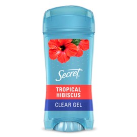 Secret Fresh Antiperspirant Deodorant for Women, 48hr Freshness, Sweat & Odor Protection, PH Balancing Minerals, Clear Gel, Tropical Hibiscus Scent, 2.6 oz