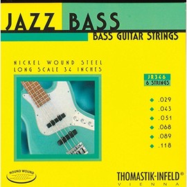 Thomastik Saiten für E-Bass Jazz Bass Serie Nickel Round Wound Roundcore Satz JR346 6-string roundwound long scale 34"