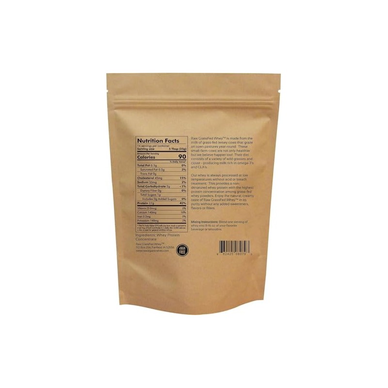Raw Grass Fed Whey - Happy Healthy Cows, COLD PROCESSED