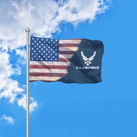 US Air Force Flag 3*5 Outdoor, USAF Airforce Flags 3x5 Feet With Brass Grommets, Double Printed American Af Flag Air Force Banner With UV Fade Proof (Indigo)