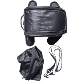 WLZW Universal Motorcycle Tank Bag Waterproof with Heavy Duty Strongest Magnetic Mount Gas Tank Bag Tool Bag Saddlebags for Harley Sportster Fatboy Dyna Softail Touring Honda Yamaha Suzuki Kawasaki