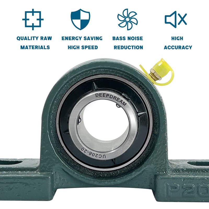 4 Pcs UCP206-20 Pillow Block Bearing 1-1/4" inch Mounted Pillow