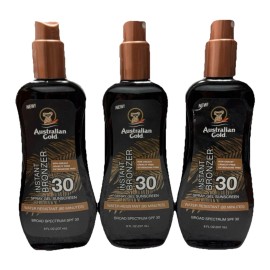 Australian Gold 3 australian gold instant bronzer spf 30 spray gel 8oz ea exp2022