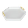 Kate and Laurel Lipton Hexagon Decorative Tray with Polished Metal