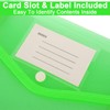 7-Pack A4 Plastic Wallets, Waterproof Popper Document Folders with Snap