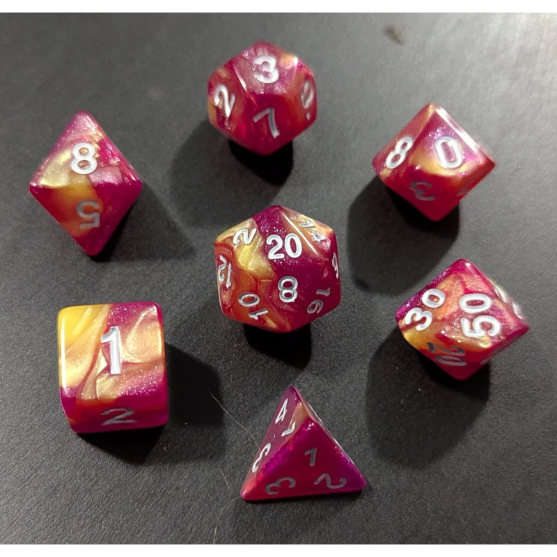 Molten Crown 7 Dice Set Poly RPG DnD Dungeons Dragons