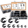 ISPINNER 80pcs Cable Clamps Assortment Kit, 304 Stainless Steel Rubber