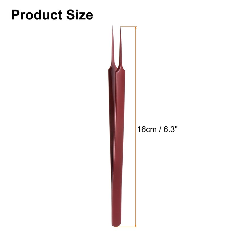 HARFINGTON Stainless Steel Precision Tweezers 6.3 Inch Long Handle Pointed