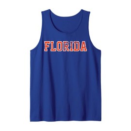 Vintage Florida Men Florida Women Retro Orange Blue Tank Top
