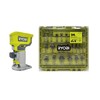 RYOBI ONE+ 18V Cordless Compact Fixed Base Router with 24-Piece