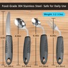 4-Piece Weighted Adaptive Utensils, Weighted Utensils for Hand Tremors 45°Angled