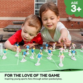 Kaskey Kids Soccer Girls – Pink/Blue Inspires Kids Imaginations with Endless Hours of Creative, Open-Ended Play – Includes 2 Teams & Accessories – 27 Pieces in Every Set!