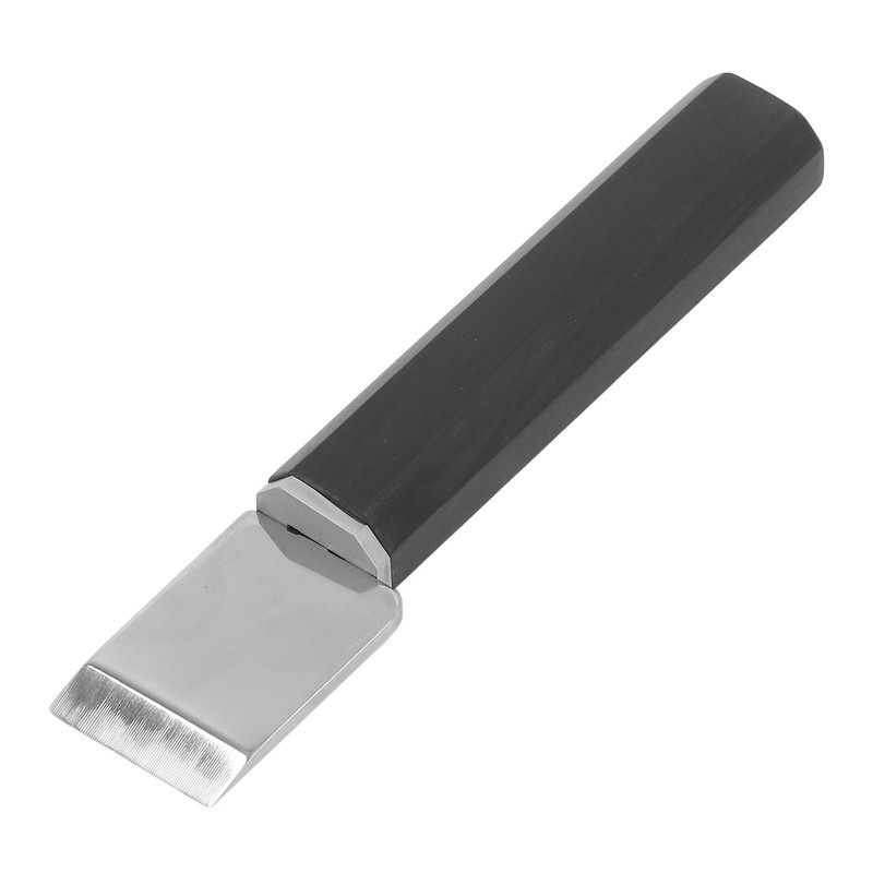 Leather Cutting Knife Stainless Steel Incisive Blade Wooden Handle Glossy