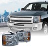 PIT66 Headlight Lamps Compatible with Chevy Silverado 1500 2500HD 3500