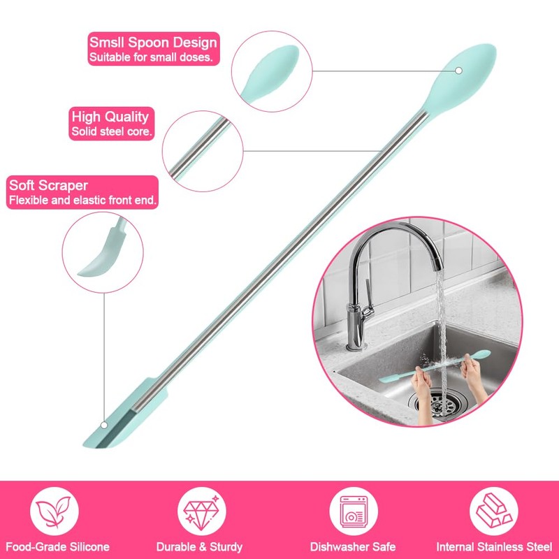 9 Pieces Mini Silicone Spatula-Makeup Spatula-Small Silicone Spatula-Thin Spatula Set