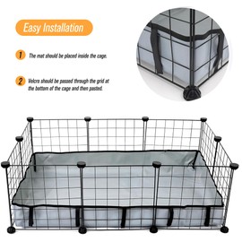 DZWLKJ Guinea Pig Cage Liner Tarp Bottom Waterproof and Washable Base Also for Rabbits, Bunny, Chinchesillas, Hedgehog, Ferrets and Other Small Animals(24x36 inches)