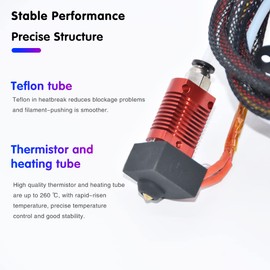 Creativity CR10 Hotend - Juego completo de extrusoras MK8 montadas (con boquillas de 0,4 mm), actualización para impresora 3D CR 10/CR 10S/S4/S5 piezas de repuesto