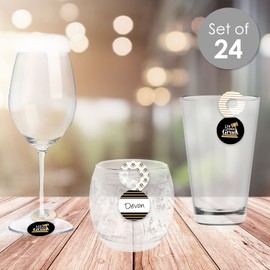 Big Dot of Happiness Law School Grad - Future Lawyer Graduation Party Paper Beverage Markers for Glasses - Drink Tags - Set of 24