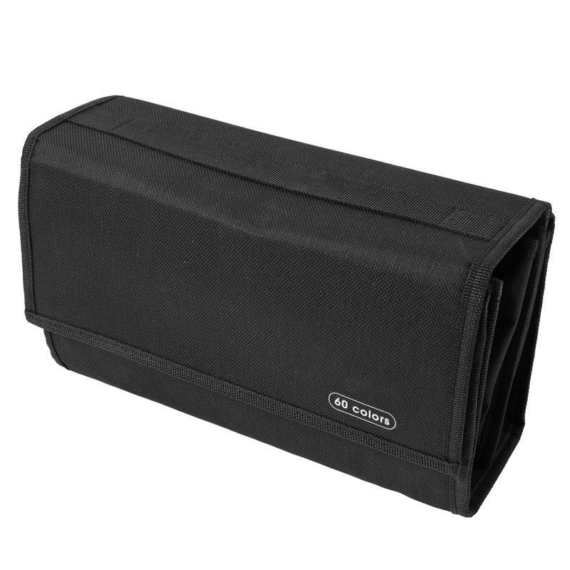 Marker Pen Bag Canvas Multi Layers Large Capacity Portable Pen