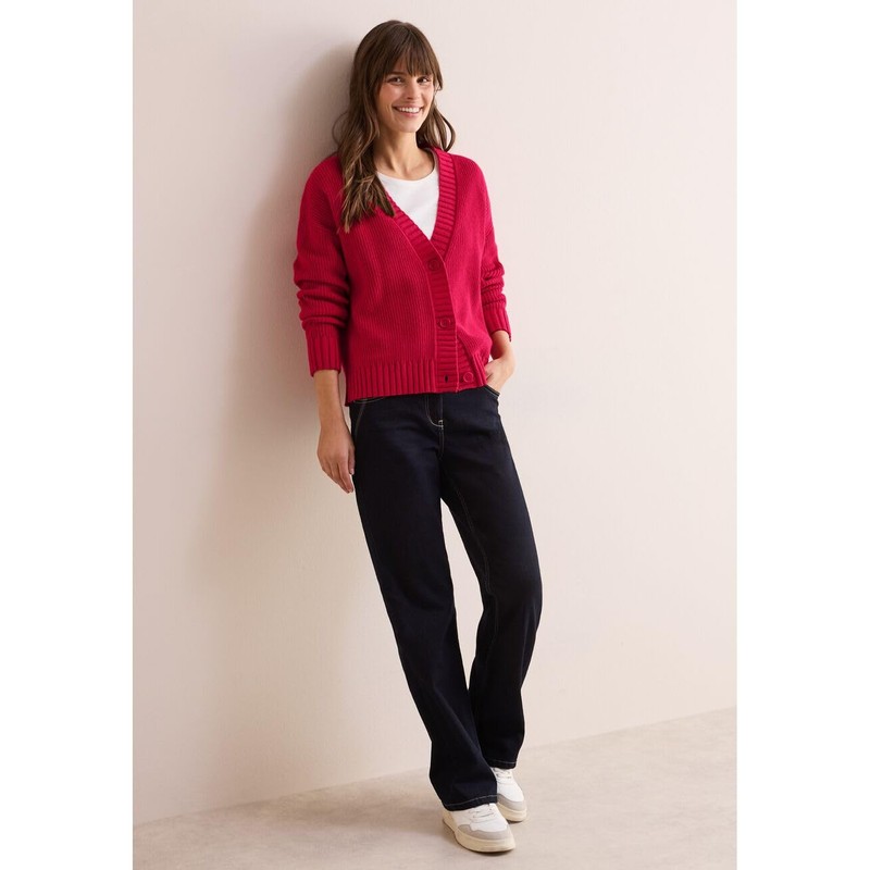 Cecil Women's Cardigan with Structure, Granita Red