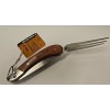 Man-Law Foldable BBQ Fork Rosewood Handle NEW MAN-FT1-F