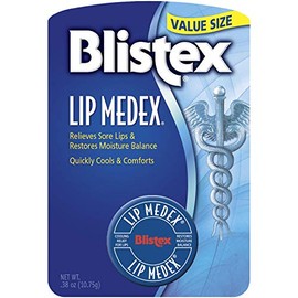 Blistex Lip Medex Lip Balm, tarro de 0.38 onzas, paquete de 12 – Bálsamo labial medicado y cuidado labial refrescante, hidratante labial para labios secos y agrietados, alivio rápido para labios adoloridos