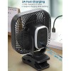 SLENPET 20000mAh Rechargeable Portable Clip on Fan, Last 78 hrs,