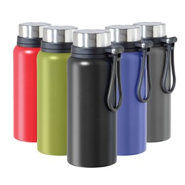 OGGI Terrain Insulated Stainless Steel Water Bottle - Large 32-Ounce Capacity, Also Suitable for Coffee & Hot Drinks, Black