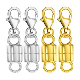 Dailyacc Lobster Magnetic Necklace Clasps and Closures Safety 14K Gold and Silver Jewelry Converters for Bracelets Chain Extender
