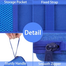 Aenllosi Funda rígida de transporte compatible con WD 1TB 2TB 500GB My Passport SSD unidad portátil externa (azul)