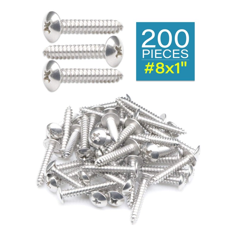 IMSCREWS 200PCS Truss Head Phillips Self Tapping Sheet Metal Screws
