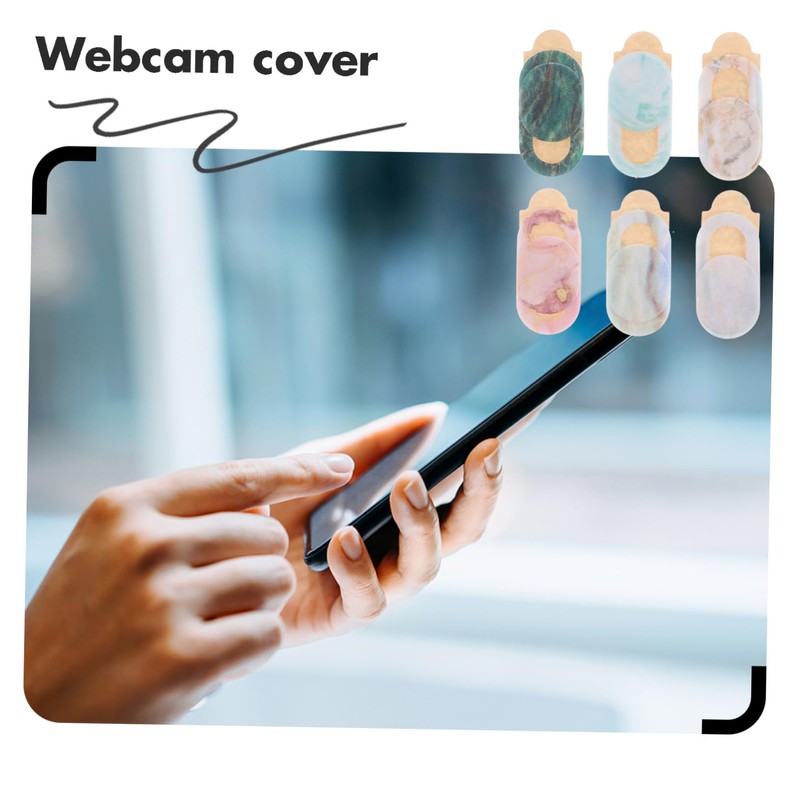MERRYHAPY 6pcs Webcam Privacy Covers Random Pattern Camera Stickers for