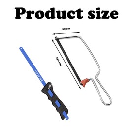 2 Pcs Junior Hacksaw and 24 Pcs Hacksaw Blades, Unique Hacksaw Ridge Design, Easy to Carry Hacksaw, Suitable for Cutting, Construction, Repair, Wood Cutting Tools ﻿