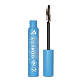 Manhattan Clean & Free Mascara Colour 99T Brown, Waterproof, Nourishing Mascara, Vegan, 7 ml