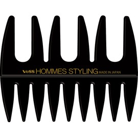 Vess Japanese-made Mesh Comb for Men, Coarse, for Pomade Barber Style, Soft Type (Sky Blue) SOW-400