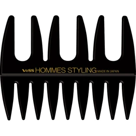Vess Japanese-made Mesh Comb for Men, Coarse, for Pomade Barber Style, Soft Type (Sky Blue) SOW-400