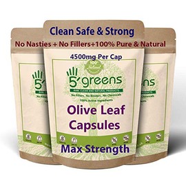 Olive Leaf Extract (Non-GMO) Super Strength: 40% Oleuropein - 450mg 10:1 Strength Equivalent to 4500mg per Capsule - Vegetarian - No Oil -120 Capsules