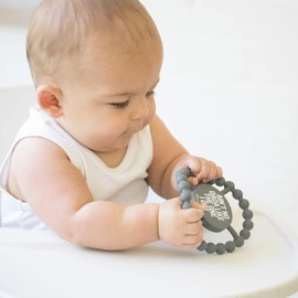 Bella Tunno Happy Teether 2pk – Soft & Easy Grip Baby Teether Toy, Silicone Teether Ring to Help Soothe Gums, Non-Toxic and BPA Free, Hunk/Aint No Dada