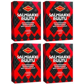 Halva Salmiakkiruutu Salty Diamond Liquorice 4 Boxes of 240 g