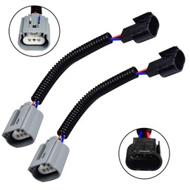 YUNPINGCAR H13 9008 Ceramic Adapter Extension Wiring Harness Sockets for Headlight Fog Light Retrofit 2pcs
