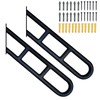 2 Pack U-Shaped Hand Railings for Outdoor Steps, Heavy Duty