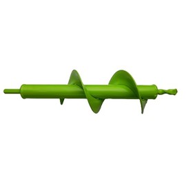 WERHE Earth auger for drill 80 mm Ø, 300 mm length - Garden auger for cordless screwdriver for planting, flower and hole digging - Digging tool for garden