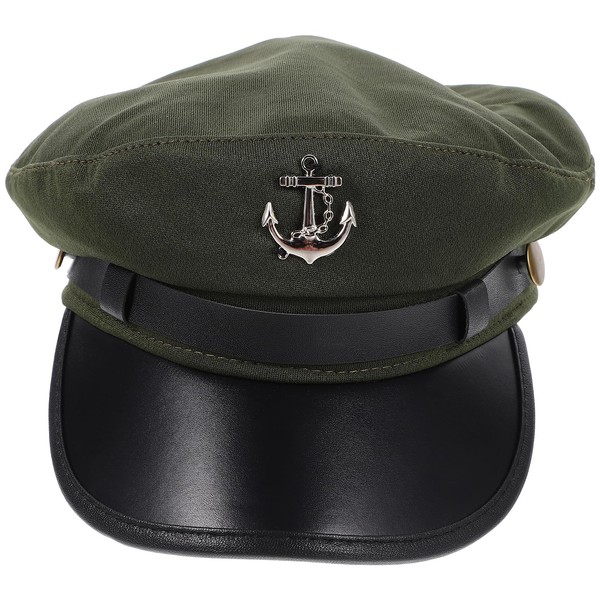LOGOFUN Captain Hat Sailor Hat Cosplay Yacht Hat Navy Sailor
