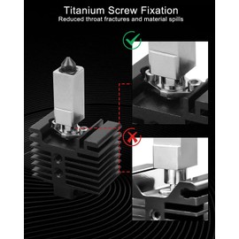 Upgraded High Temperature Hotend Fit for BB X1 Carbon X1-C P1P 3D Printer, with Plated Copper Heater Block Titanium Heatbreak, Extra Hardened Steel Nozzle, Hotend Silicone Cover, with Thermistor