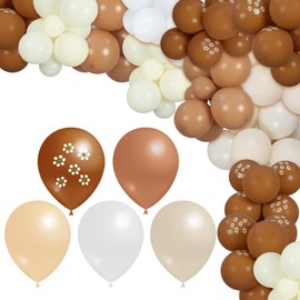 Charnoel 131 Pcs Platos De Barro Mexican Party Decorations Cielito Lindo Party Decoration Fiesta Balloons Arch Garland Kit Mexican Balloons Birthday Wedding Baby Shower Supplies(Brown)