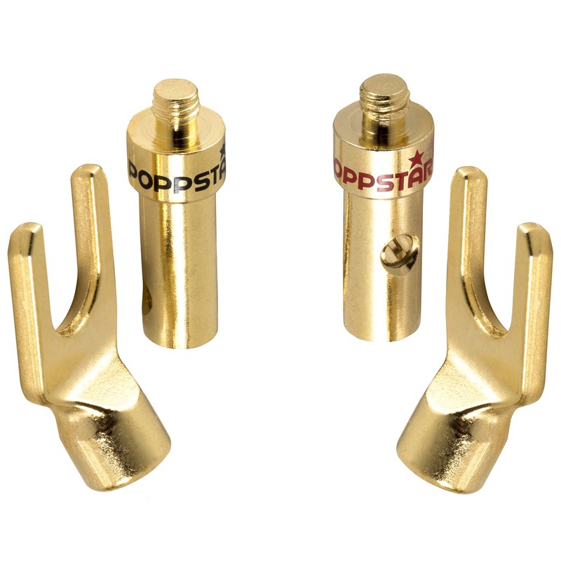 Poppstar 2x High-Quality Cable Lugs, Fork Plug for electrical connection